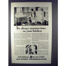 1929 General Electric Refrigerator Ad - Summer-Time