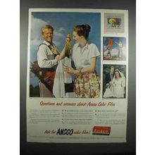 1947 Ansco Color Film Ad - Questions and Answers