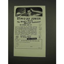 1949 Oster Stim-u-lax Junior Massage Instrument Ad