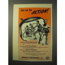 1950 Thomas Electronics Ad - Get Set For Action