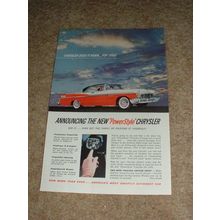 1956 Chrysler Car Ad, Powerstyle NICE!!