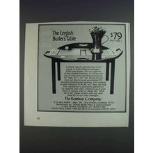 1980 The Bombay Company English Butler's Table Ad