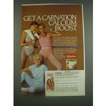 1985 Carnation Nonfat Dry Milk Ad - Get a Carnation Calcium Boost
