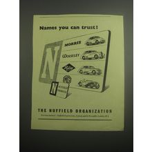1948 Nuffield Organization Ad - Names you can trust