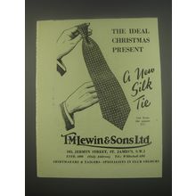 1949 T.M. Lewin & Sons Silk Tie Ad - The ideal Christmas present