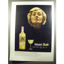 1951 Dubonnet Blonde Ad - photo by Hal Phyfe - makes Martinis Dryer