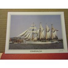 TALL SHIPS 1994 series unused postcard 'ESMERALDA' of Chile. =