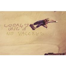 No Valleys Locals Only Warning Sign Extreme Sports Postcard