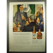 1955 King's Ransom Scotch and Kentucky Tavern Bourbon Ad - good taste