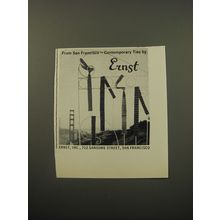 1960 Ernst Ties Ad - From San Francisco - Contemporary Ties by Ernst