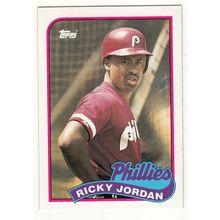 1989 Topps Ricky Jordan rookie RC baseball card #358 – Phillies