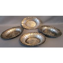 RARE 1800's WALLACE Sterling Silver 202 Finger salts nut 4 Dish set 103.6gm