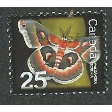 CAN 2007 25c ' INSECTS - CECROPIA MOTH' FINE USED (EBID48-723)