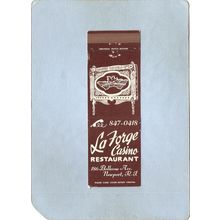 Rhode Island Newport Matchcover La Forge Casino Restaurant186 Bellevue Ave~1292