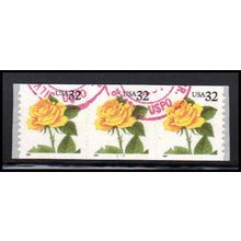 Used 3054 32c Yellow Rose Very Fine PNC 1111/3 PA3668