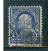Used 264 1c Benjamin Franklin Just Clears M02848