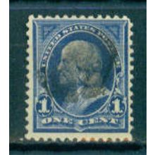 Used 264 1c Benjamin Franklin Just Clears M02982