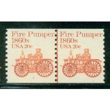 1908 20c Fire Pumper Fine MNH Dry Gum CNP Left 4 W0261