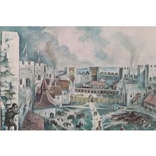 Framlingham Castle Suffolk Courtyard 13th Century Artist Rare Postcard
