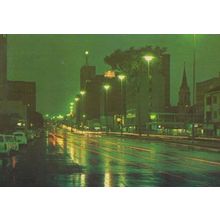 Samora Machel Avenue At Night Zimbabwe Postcard