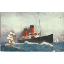 Cunard RMS CAMPANIA Tuck Oilette Postcard (9106)