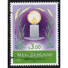 New Zealand 2022 Christmas - Candle & Flowers $3 Used