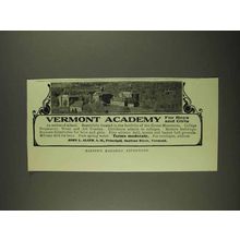 1908 Vermont Academy Ad - For Boys and Girls