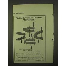 1922 Adjustable Jorgensen Clamps Ad - Simple Efficient