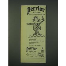 1959 Perrier Natural Sparkling Water Ad - Get thee hence my flatulence