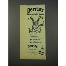 1959 Perrier Water Ad - Natural Sparkling