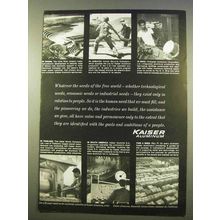 1963 Kaiser Aluminum Ad - Needs of the Free World