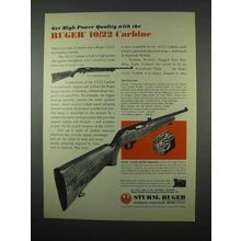 1975 Ruger 10/22 Carbine Ad - Get High Power Quality