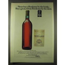 1976 B&G Pontet-Latour Wine Ad - Buy Bordeaux by Label