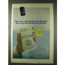 1976 B&G White Wine Ad - Buy Bordeaux By the Label