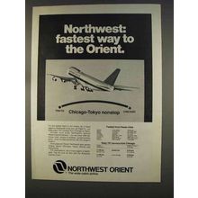 1977 Northwest Orient Airline Ad - Fastest Way
