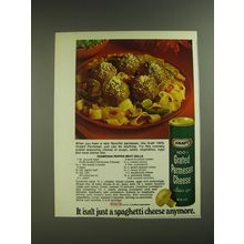 1974 Kraft 100% Grated Parmesan Cheese Ad - Parmesan Pepper Meat Balls