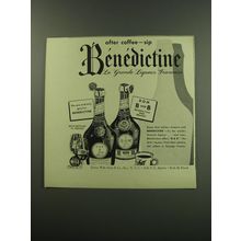 1949 D.O.M. Benedictine and B and B Ad - After coffee sip Benedictine