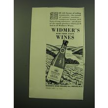 1949 Widmer's Burgundy Wine Ad - Widmer's New York State Wines