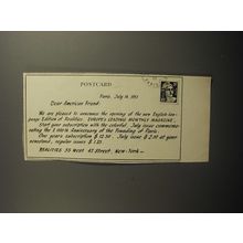 1951 Realities Magazine Advertisement - Dear American Friend
