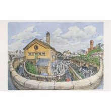 Camden Market Horse Hospital Ramps London Painting Postcard