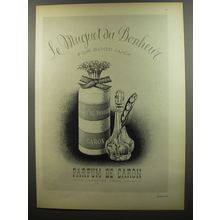 1953 Caron Le Muguet du Bonheur Perfume Ad - For Good Luck