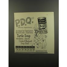 1953 Crosse & Blackwell Clear Green Turtle Soup Advertisement
