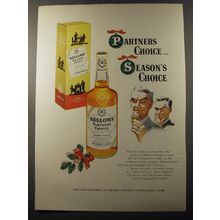 1953 Bellows Partners Choice Whiskey Ad - Partners Choice.. Season's Choice