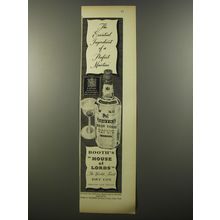 1954 Booth's House of Lords Gin Ad - The essential ingredient