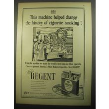 1956 Regent Cigarettes Ad - This machine helped change the history of smoking
