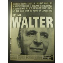 1956 Columbia Records Ad - Bruno Walter - Columbia Records Salutes