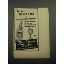 1956 Jose Cuervo Tequila Ad - Try a Tequila Sour