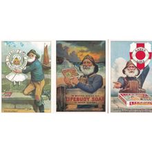 Lifebuoy Soap Sailor 3x Ship Advertising Postcard s