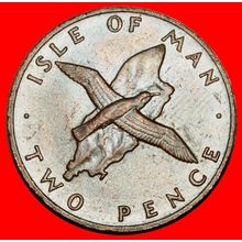 Ⰶ GREAT BRITAIN (1976-1979): ISLE OF MAN★2 PENCE 1976! BIRD★LOW START★NO RESERVE