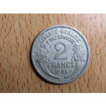 France Republic 1945 2 Francs Coin